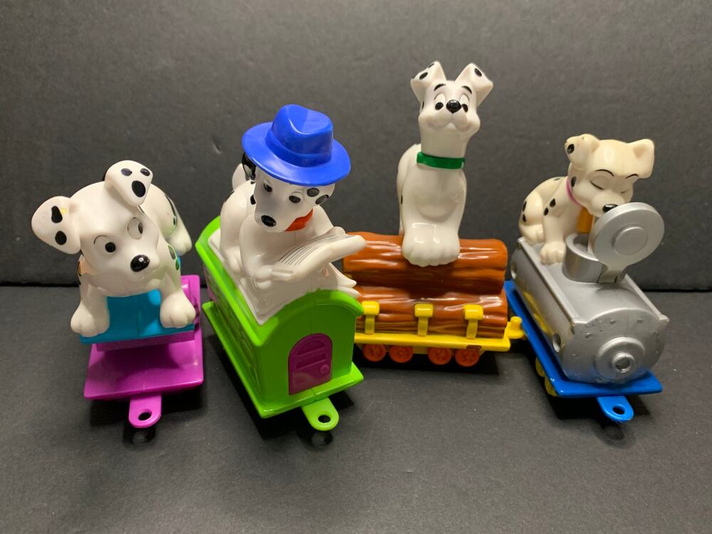 2000 Disneys 102 Dalmatians McDonalds Happy Meal Train Dogs Set of 4